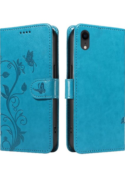 IPhone Xr Cüzdan Telefon Kılıfı Için Kılıf ile Yüksek Kaliteli Deri Kabartmalı (Yurt Dışından)
