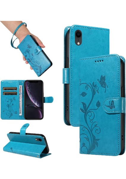 IPhone Xr Cüzdan Telefon Kılıfı Için Kılıf ile Yüksek Kaliteli Deri Kabartmalı (Yurt Dışından) indirimleri