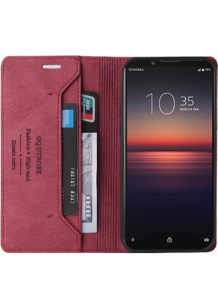 Sony Xperia 1 Iı Kickstand Premium Deri Iki Kart Yuvaları Için Kılıf (Yurt Dışından)