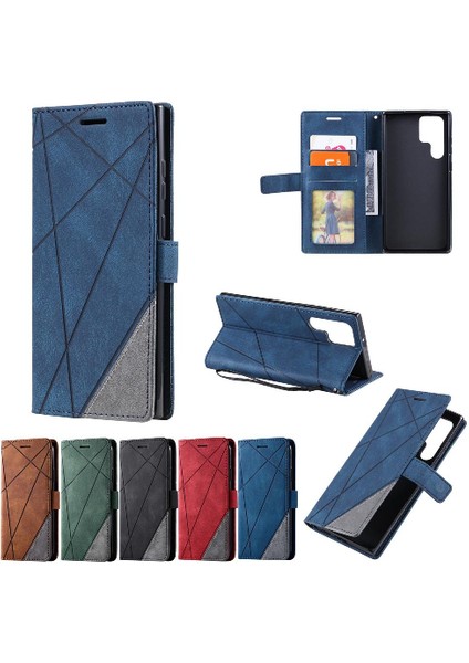 Samsung Galaxy S24 Ultra Pu Deri Cüzdan Flip Folio Kart Tutucu (Yurt Dışından)