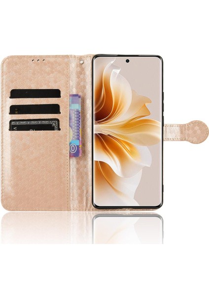 Oppo Oppo 11 Pro 5g Için Geometrik Desen Deri Cüzdan Kapak Toka (Yurt Dışından)