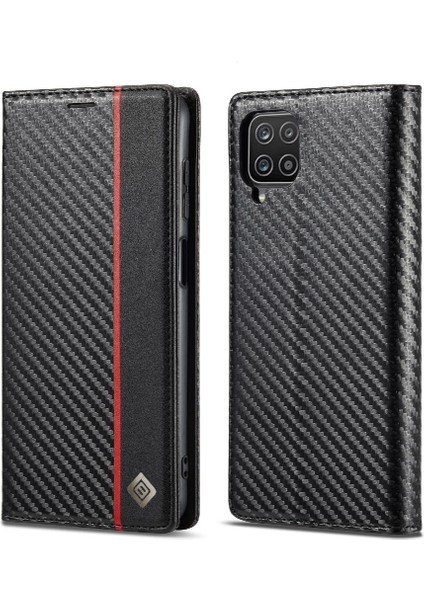 Samsung Galaxy A12 5g Manyetik Karbon Fiber Tam Koruma Için Kılıf (Yurt Dışından)