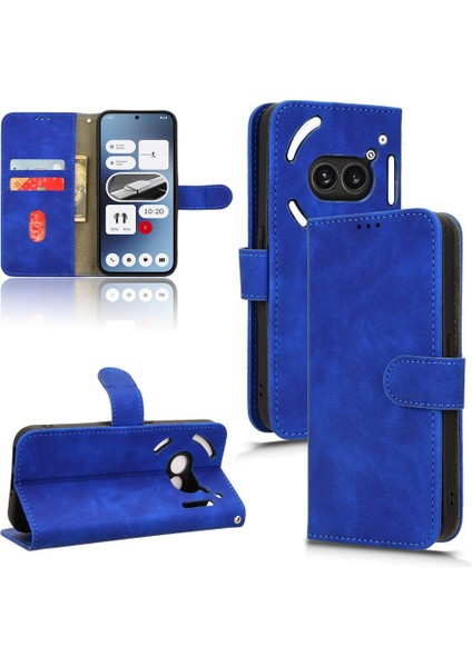 Nothing Telefon 2A Tam Koruma Deri Folio Flip Case ile (Yurt Dışından)