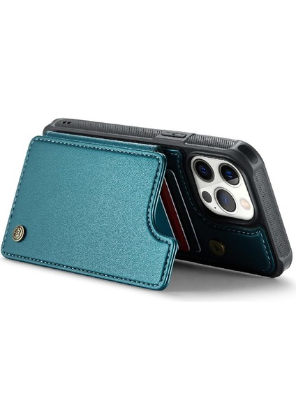 IPhone 12 Pro Max Rfıd Engelleme Kart Tutucu Pu Için Caseme Cüzdan Kılıf (Yurt Dışından)