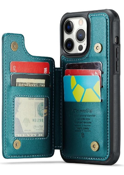IPhone 12 Pro Max Rfıd Engelleme Kart Tutucu Pu Için Caseme Cüzdan Kılıf (Yurt Dışından)