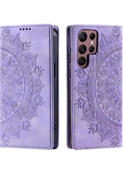 Samsung Galaxy S24 Ultra Pu Deri Kart Ekleme Yan Toka (Yurt Dışından)