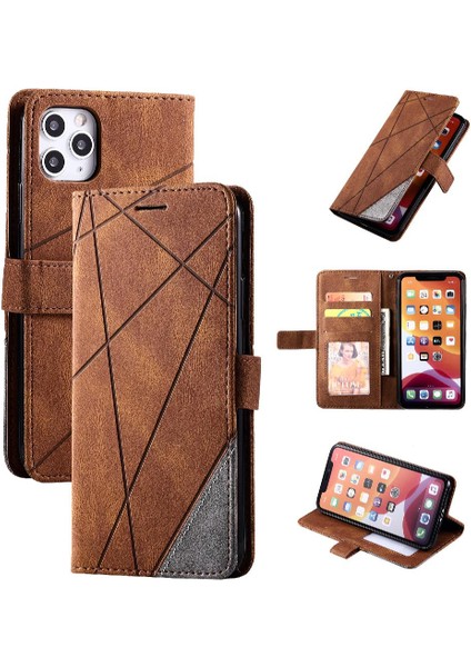 IPhone 11 Için Kılıf Pro Max Cüzdan Flip Folio Darbeye Kart Tutucu Pu (Yurt Dışından)