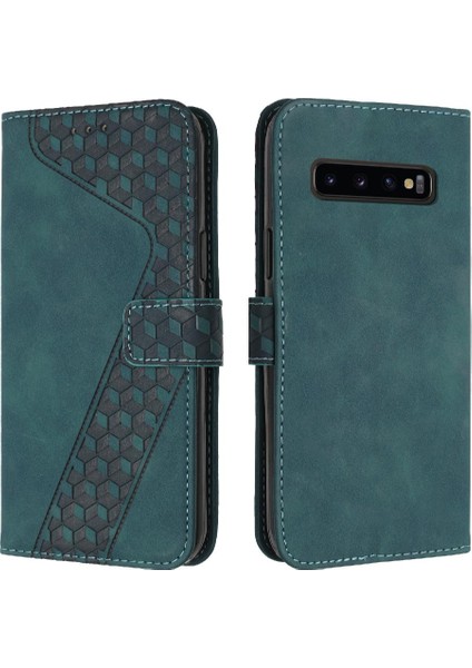 Samsung Galaxy S10 Artı Kickstand Flip Folio Manyetik Kart Için Telefon Kılıfı (Yurt Dışından)