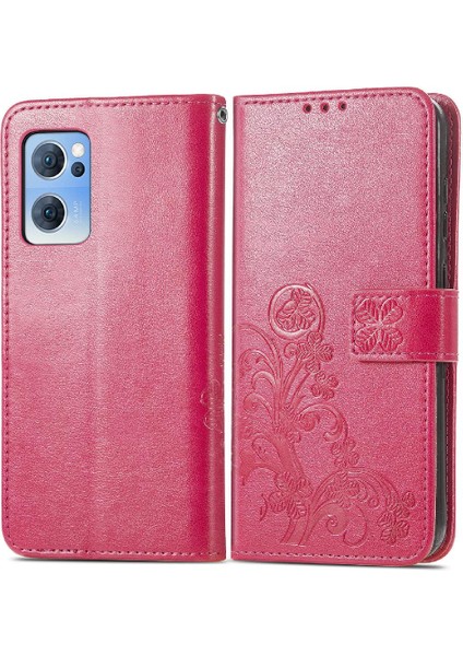 Oppo Case 7 5g Için Zarif Iş Çevirme Kapağı Dört Yapraklı Yonca (Yurt Dışından)