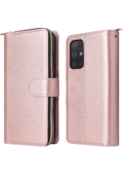 Samsung Galaxy A72 5g Için Kılıf El Kayışı Kart Tutucu Kılıf ile Kapak Çevirin (Yurt Dışından)