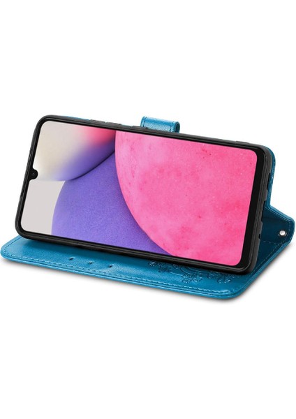 Samsung Galaxy A33 5g Deri Kılıf Dört Yapraklı Yonca Kısa Kayış (Yurt Dışından) fiyatları