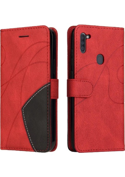 Samsung Galaxy A11 Için Kılıf Pu Deri Kart Yuvası ile Folio Kılıf Çevirin (Yurt Dışından)
