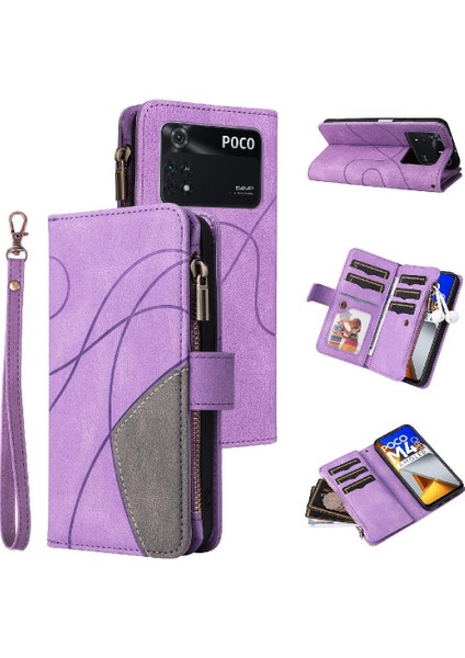 Kart Yuvası Standı ile Xiaomi Poco M4 Pro Kickstand Koruyucu Kılıf (Yurt Dışından)