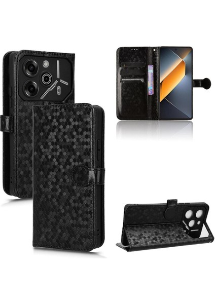 Tecno Pova 6 Pro Manyetik Toka Geometrik Desen Deri Cüzdan Için Kılıf (Yurt Dışından) modelleri