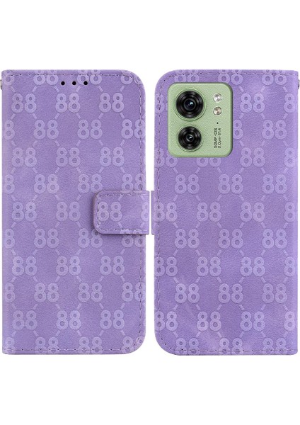 Motorola Kenar 40 Kickstand Pu Deri Cüzdan Kapak Kartı 8 Için Telefon Kılıfı (Yurt Dışından)