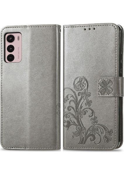 Motorola Moto G42 Dört Yapraklı Yonca Zarif Iş Deri Için Kılıf (Yurt Dışından)