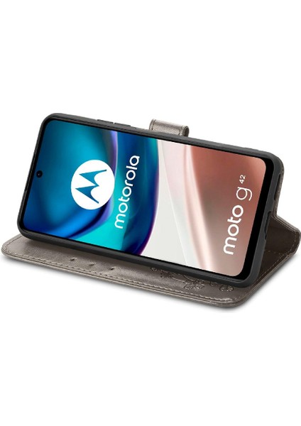 Motorola Moto G42 Dört Yapraklı Yonca Zarif Iş Deri Için Kılıf (Yurt Dışından) modelleri