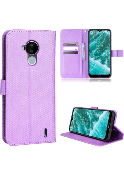 Nokia C30 Manyetik Cüzdan Kapak Kart Tutucu Kickstand Için Kılıf (Yurt Dışından)