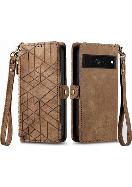 Google Piksel 7 Pro Için Flip Case Basit Iş Cüzdan Kapak Kılıfı (Yurt Dışından)