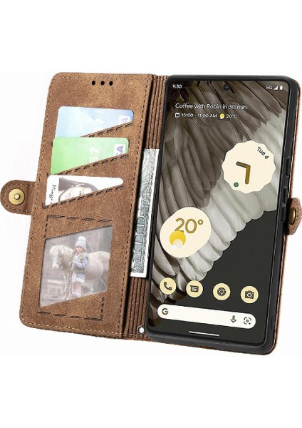 Google Piksel 7 Pro Için Flip Case Basit Iş Cüzdan Kapak Kılıfı (Yurt Dışından) indirimleri