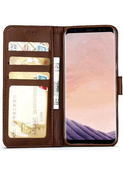 Samsung Galaxy S8 Artı Buzağı Doku Yatay Çevir Deri Kılıf (Yurt Dışından)