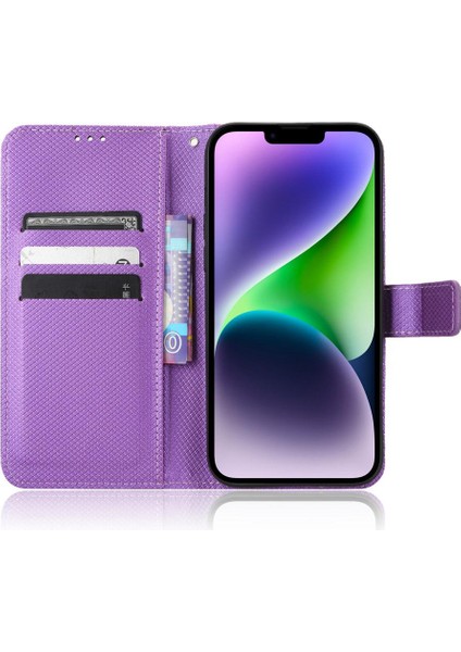 IPhone 14 Için Kılıf Artı Kart Tutucu Kapak Kickstand Manyetik Cüzdan (Yurt Dışından)