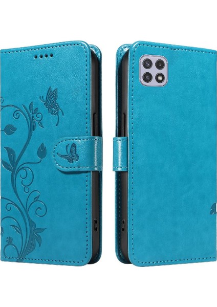 Samsung Galaxy A22 5g Yüksek Kaliteli Deri ve Kart Yuvası ile (Yurt Dışından)