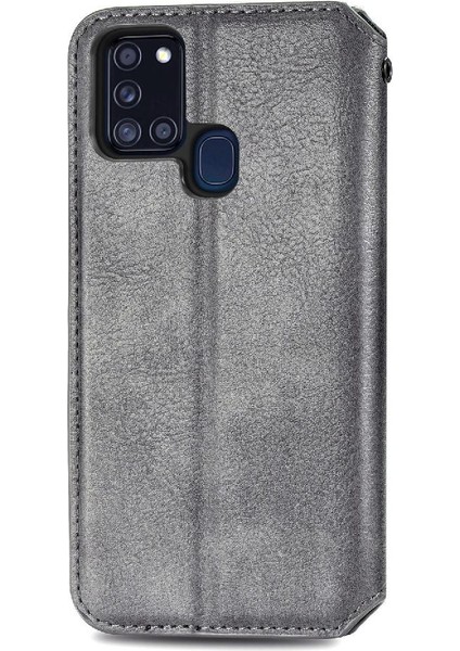 Samsung Galaxy A21S Zarif Iş Moda Tasarım Deri (Yurt Dışından)