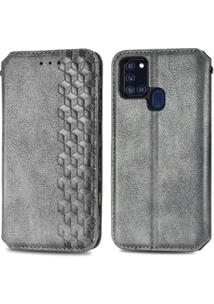 Samsung Galaxy A21S Zarif Iş Moda Tasarım Deri (Yurt Dışından)