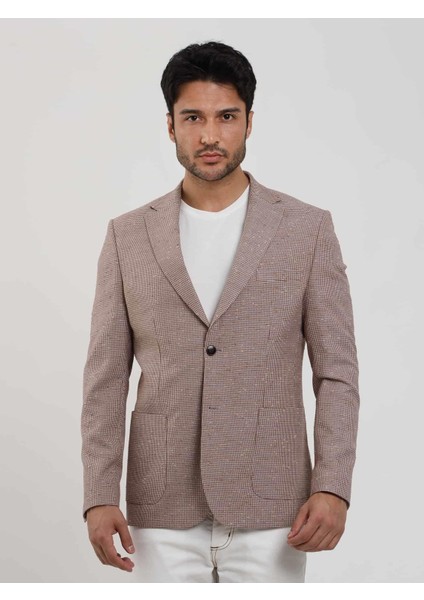 Bakır Erkek Slim Fit Pitikare Desenli Mono Yaka Ceket - 84155 fiyatları