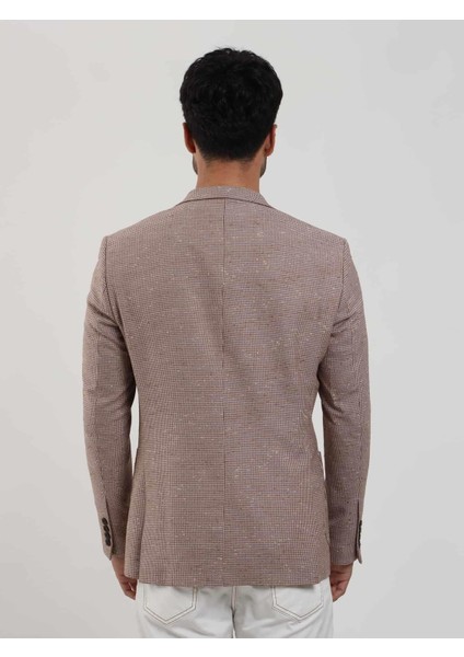 Bakır Erkek Slim Fit Pitikare Desenli Mono Yaka Ceket - 84155 indirimleri