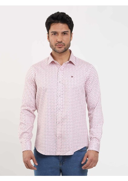 Kırmızı Erkek Slim Fit Kareli Brent Yaka Uzun Kol Gömlek - 102404 fiyatları