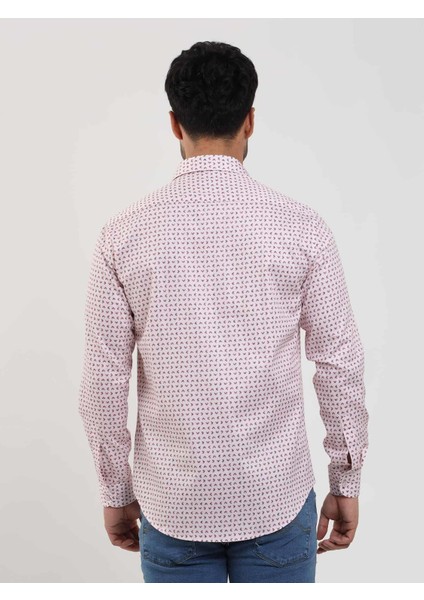 Kırmızı Erkek Slim Fit Kareli Brent Yaka Uzun Kol Gömlek - 102404 indirimleri