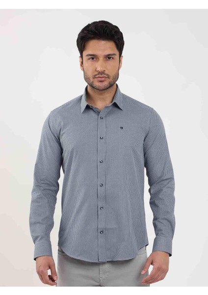 Mavi Erkek Slim Fit Desenli Brent Yaka Uzun Kol Gömlek - 102529 fiyatları