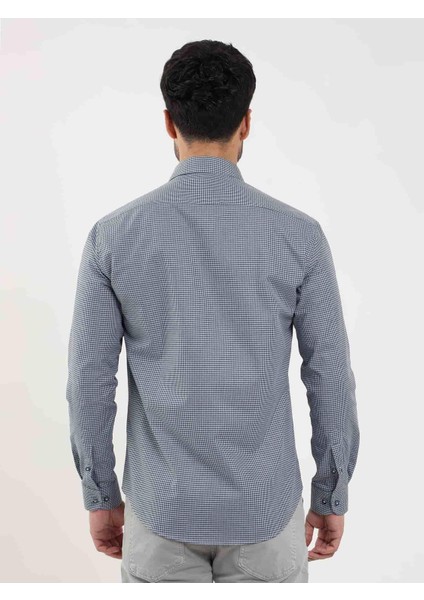 Mavi Erkek Slim Fit Desenli Brent Yaka Uzun Kol Gömlek - 102529 indirimleri