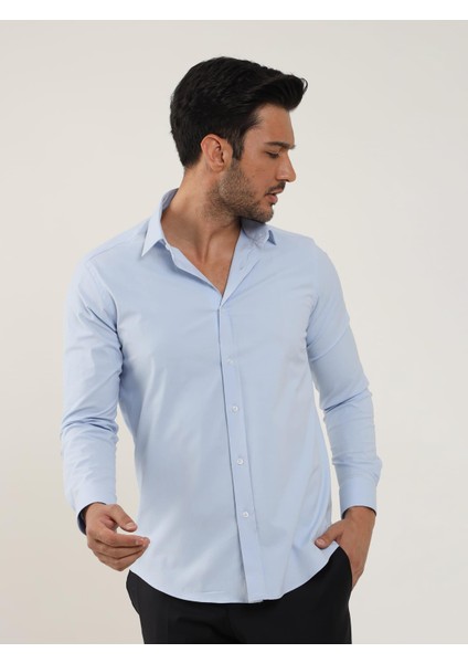 Mavi Erkek Slim Fit Düz Uzun Kol Gömlek - 88174 fiyatları