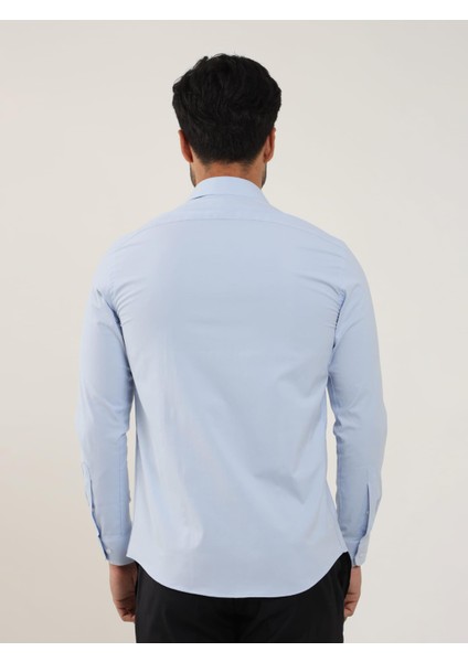 Mavi Erkek Slim Fit Düz Uzun Kol Gömlek - 88174 indirimleri