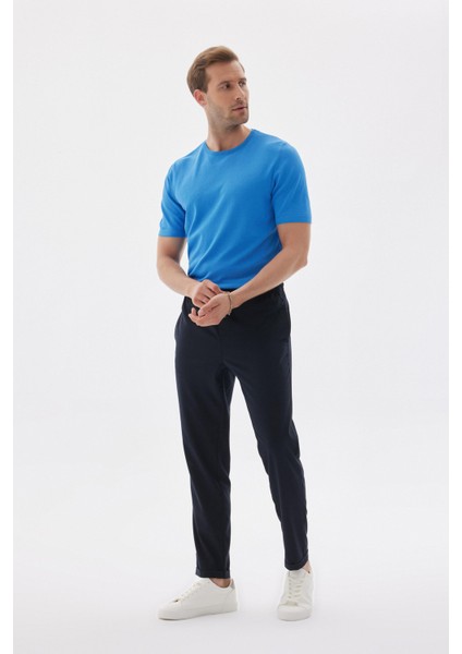 Lımıted Erkek Düz Kısa Kollu Rayon Triko Tişört Saks