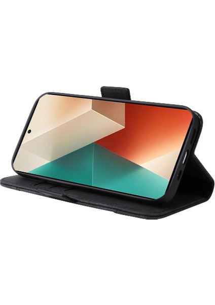 Xiaomi Redmi Not 13 Için Kılıf 5g Cüzdan Kapak Çevirin Tpu Deri Manyetik (Yurt Dışından)