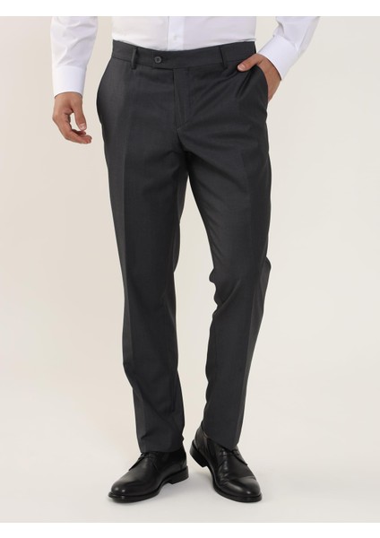 Antrasit Erkek Regular Fit Düz Pantolon - 103958 modelleri