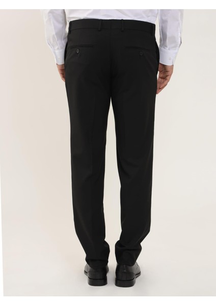 Siyah Erkek Regular Fit Düz Pantolon - 103979 indirimleri