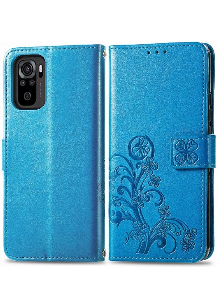 Xiaomi Redmi Için Not 10 4g Dört Yapraklı Yonca Kısa Kayış Kapak Çevirin (Yurt Dışından)