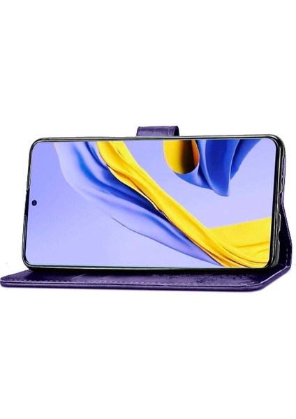 Samsung Galaxy A71 5g Zarif Iş Dört Yapraklı Yonca Flip Case (Yurt Dışından)