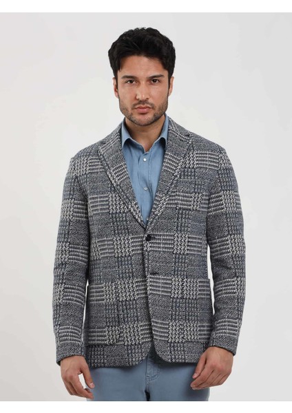 Lacivert Erkek Slim Fit Jakarlı Casual Mono Yaka Ceket fiyatları