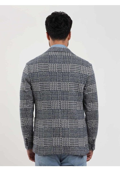 Lacivert Erkek Slim Fit Jakarlı Casual Mono Yaka Ceket indirimleri