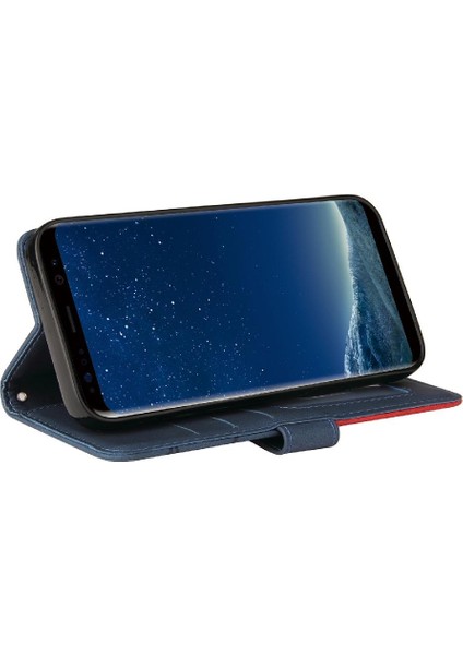 Samsung Galaxy S8 Artı Pu Deri Flip Folio Kılıf Kickstand ile (Yurt Dışından)