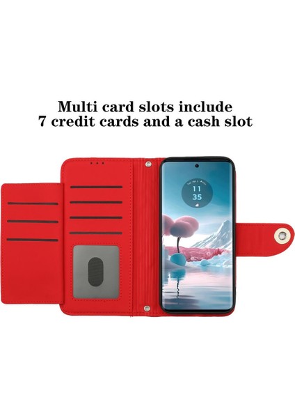 Motorola Kenar 40 Neo Kart Tutucu Cüzdan Kapak Bilek Şeridi Şık (Yurt Dışından) fırsatları