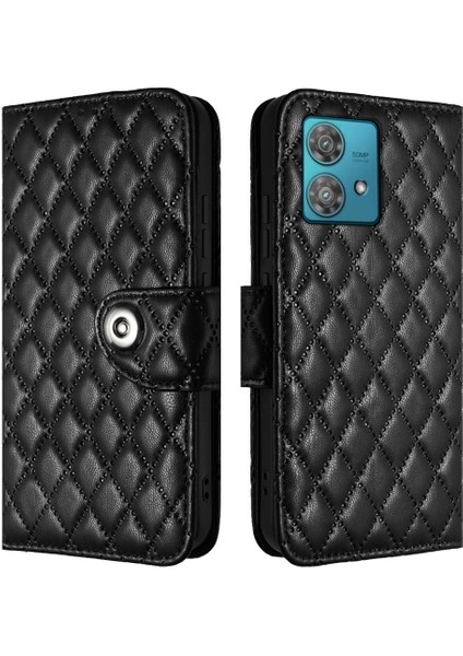 Motorola Kenar 40 Neo Kart Tutucu Cüzdan Kapak Bilek Şeridi Şık (Yurt Dışından)