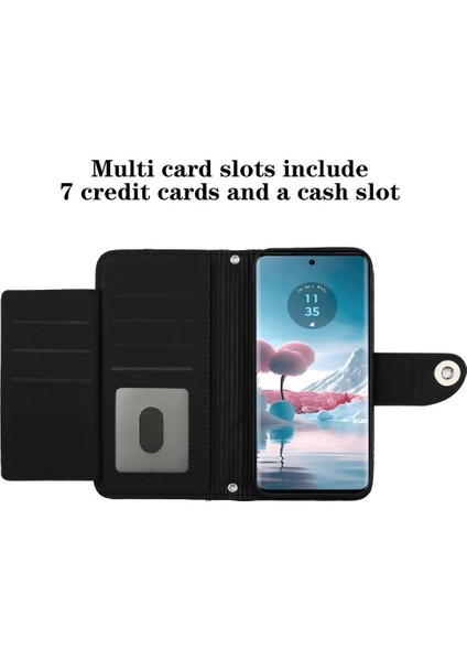 Motorola Kenar 40 Neo Kart Tutucu Cüzdan Kapak Bilek Şeridi Şık (Yurt Dışından) modelleri