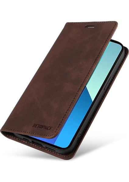 Xiaomi Redmi Için Not 13 4g Pu Deri Manyetik Folio Cüzdan (Yurt Dışından)